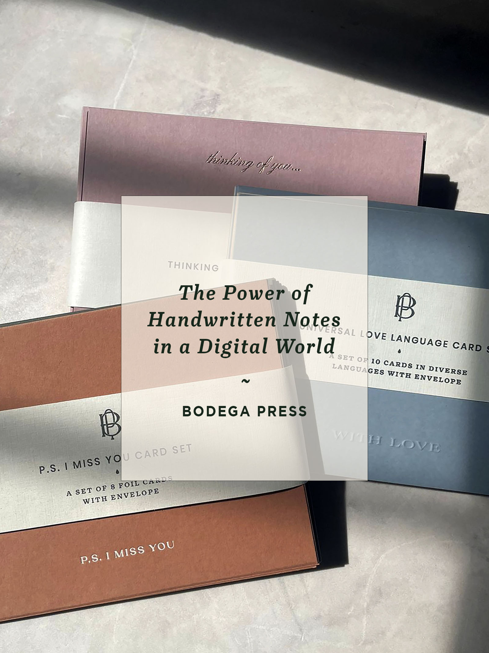 Handwritten notes and stationery by Bodega Press