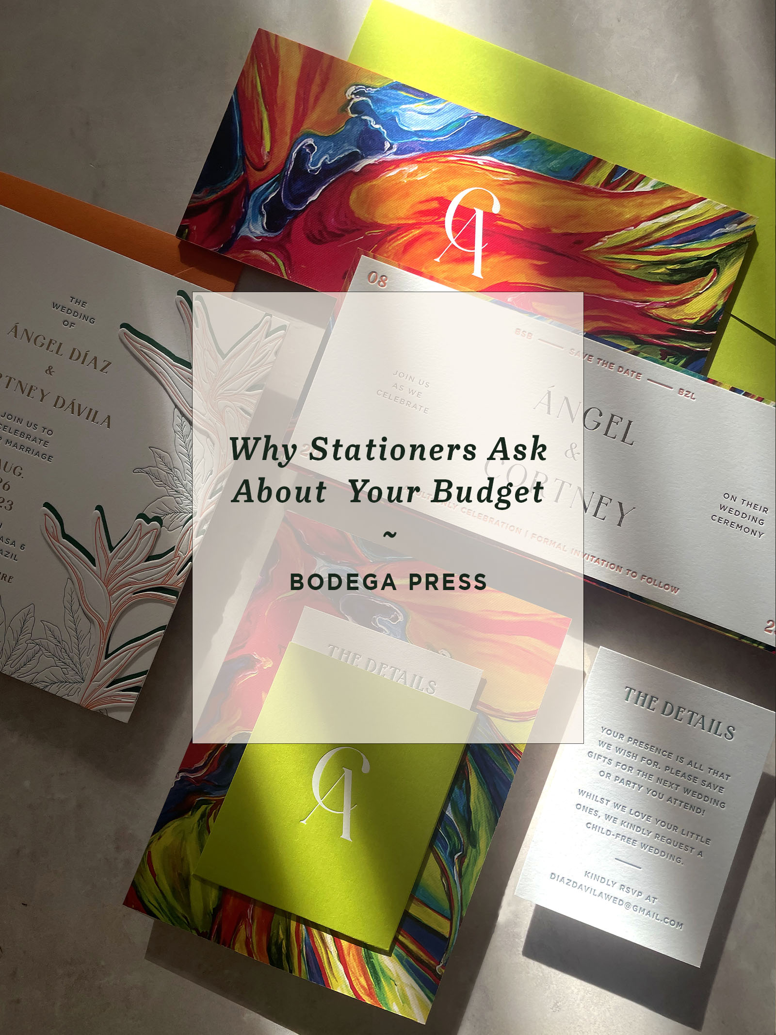 custom invitations by Bodega Press